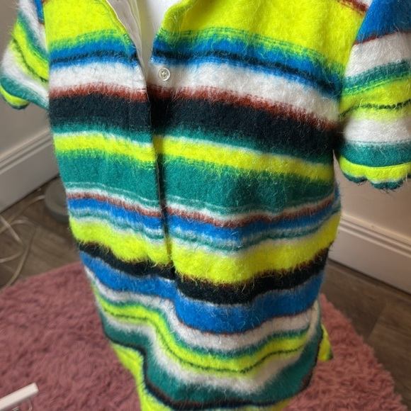 J Crew Mohair Neon Stripe Polo - Picture 2 of 4